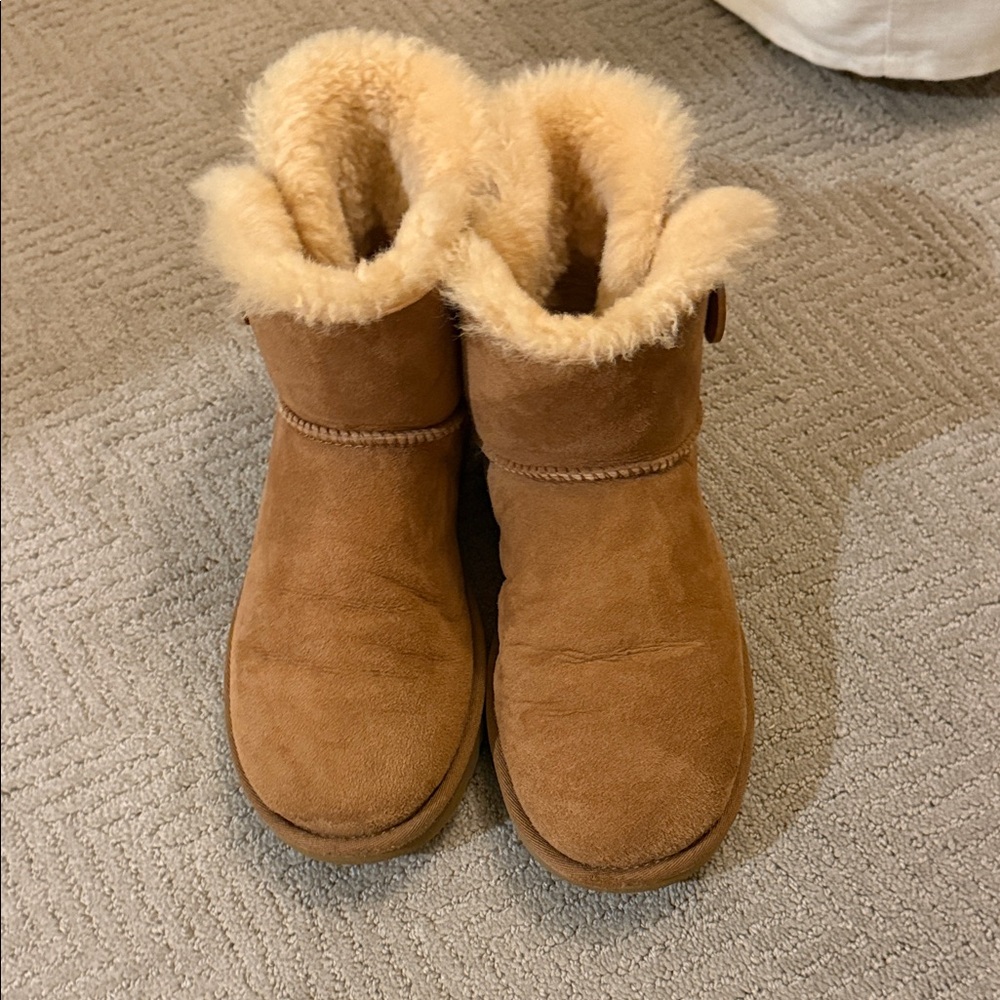 UGG Chestnut Shearling-Lined Ankle Boots
